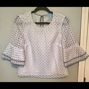 Draper James Eyelet Lace Top Size 2